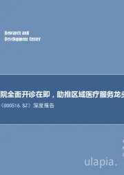 深度报告:大型综合医院全面开诊在即,助推区域医疗服务龙头快速发展