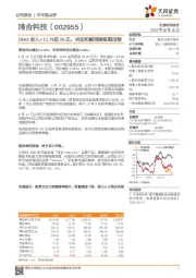 19H1收入+11.7%至20亿,诉讼和解消除短期压制