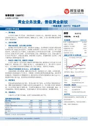 中报点评：黄金业务放量，晋级黄金新锐