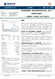 2019中报点评：原料药超预期，染料有望迎来需求反转，关注4季度新产能投放