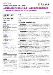 2019年中报点评:中海油增加资本开支带动Q2业绩,油服行业悲观预期有望修正