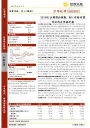 2019H1业绩符合预期，MDI价格有望回归历史价格中枢