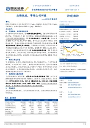 2019中报点评：业绩低迷，等待上刊回暖