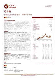 1H19复合肥销量增长，业绩符合预期