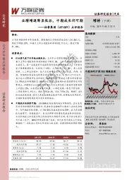 点评报告：业绩增速降至低谷，中期成长仍可期