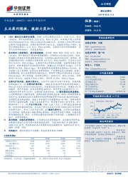 2019年中报点评：主业盈利稳健，激励力度加大