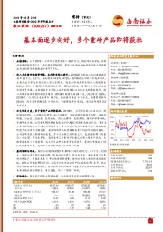 2019年半年报点评：基本面逐步向好，多个重磅产品即将获批