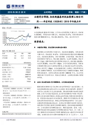 2019半年报点评:业绩符合预期,拟收购鑫泰科技拓展稀土综合利用
