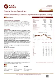 Investment excellent; 2Q19 credit impairment hurts quarterly earnings