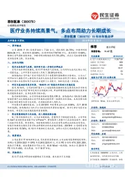 19年半年报点评:医疗业务持续高景气,多点布局助力长期成长