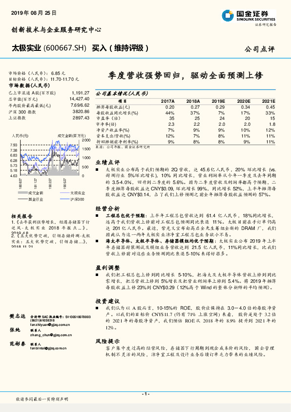 季度营收强势回归，驱动全面预测上修