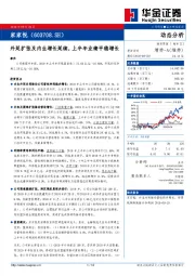外延扩张及内生增长延续，上半年业绩平稳增长