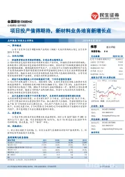 项目投产值得期待，新材料业务培育新增长点