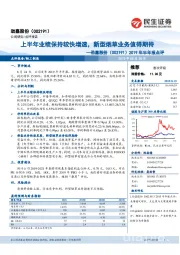 2019年半年报点评：上半年业绩保持较快增速，新型烟草业务值得期待