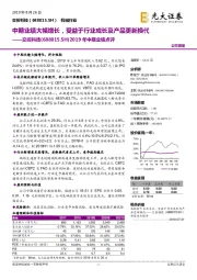 2019年中期业绩点评：中期业绩大幅增长，受益于行业成长及产品更新换代