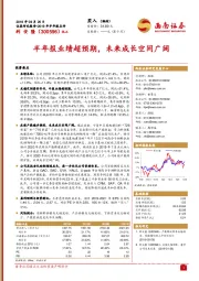 半年报业绩超预期,未来成长空间广阔