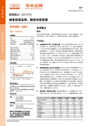 销售延续高增，融资优势显著