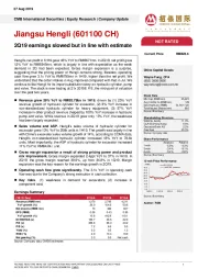 2Q19 earnings slowed but in line with estimate