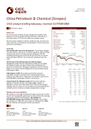 1H19 analyst briefing takeaway; maintain OUTPERFORM