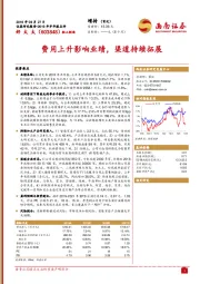 费用上升影响业绩，渠道持续拓展