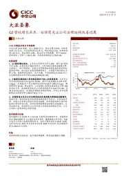 Q2营收增长承压，后续需关注公司治理结构改善进展