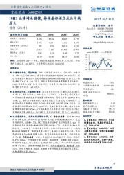 19H1业绩增长稳健，持续看好酒店龙头中线成长