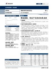 2019年半年报点评：增速稳健，临床产品技改初显成效