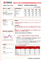 2019半年报点评：静待拐点，中期经营全面梳理与展望