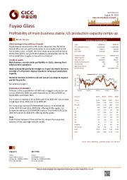 Profitability of main business stable; US production capacity ramps up