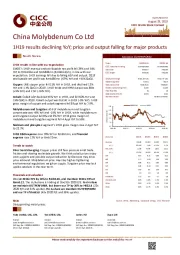 1H19 results declining YoY; price and output falling for major products