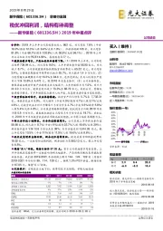 2019年中报点评：税优冲回利润，结构有待调整