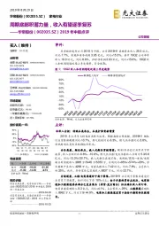 2019年中报点评：周期底部积蓄力量，收入有望逐季复苏