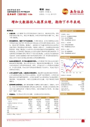 2019年半年报点评：增加大数据投入拖累业绩，期待下半年表现