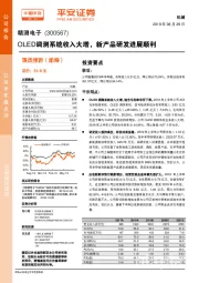 OLED调测系统收入大增,新产品研发进展顺利