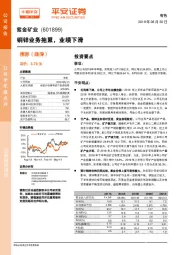 铜锌业务拖累，业绩下滑