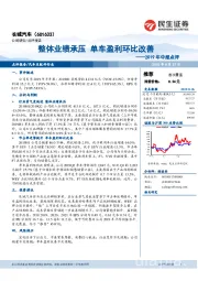 2019年中报点评：整体业绩承压 单车盈利环比改善