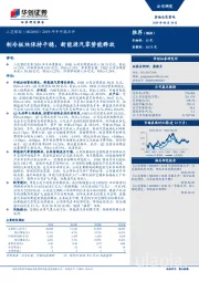 2019年半年报点评：制冷板块保持平稳，新能源汽零势能释放