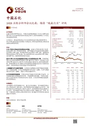 1H19业绩分析师会议纪要;维持“跑赢行业”评级