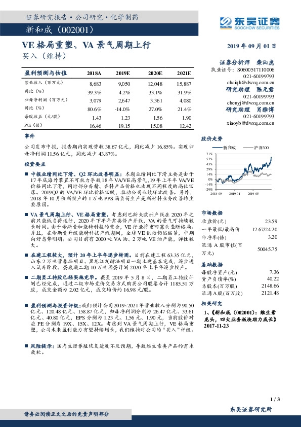 VE格局重塑、VA景气周期上行