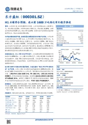 H1业绩符合预期，连云港1600万吨炼化项目稳步推进