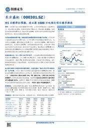 H1业绩符合预期,连云港1600万吨炼化项目稳步推进