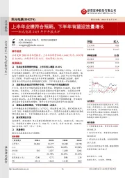 阳光电源2019年半年报点评：上半年业绩符合预期，下半年有望迎放量增长