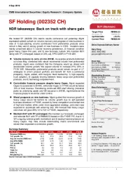 NDR takeaways: Back on track with share gain