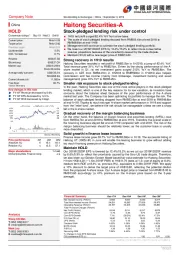 Stock-pledged lending risk under control