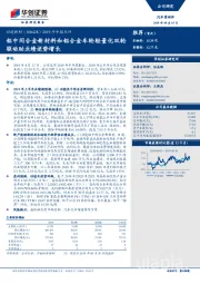 2019年中报点评：铝中间合金新材料和铝合金车轮轻量化双轮驱动助业绩逆势增长