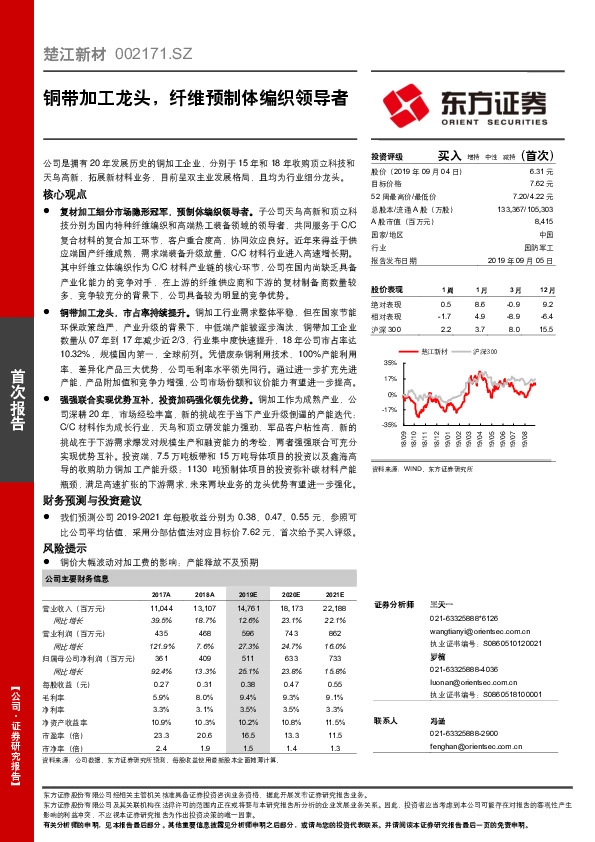 铜带加工龙头，纤维预制体编织领导者