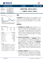 中报点评：业绩符合预期，期待H2反转向上