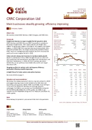 Main businesses steadily growing; efficiency improving