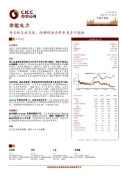 资本性支出见底，稳健现金流带来更多可能性