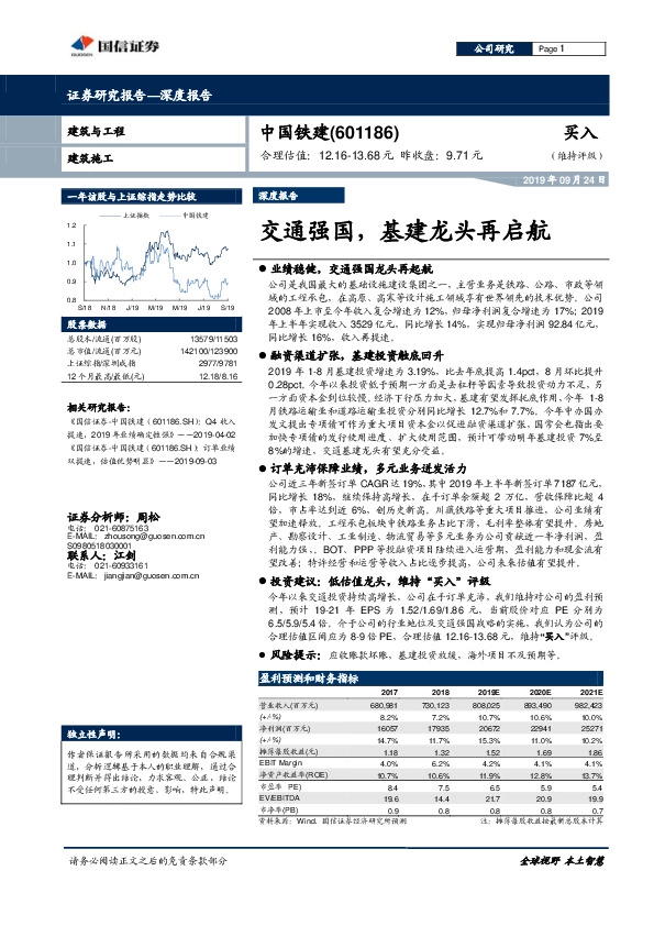 深度报告：交通强国，基建龙头再启航